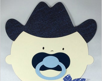 Cowboy Baby Shower Napkins-Personalized Baby Boy Shower Napkins-Baby Shower Decorations-Boy Shower Favors- Boy Party Napkins-Party Tableware