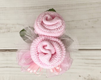 Baby Sock Corsage: Mommy-to-Be Baby Shower Pin
