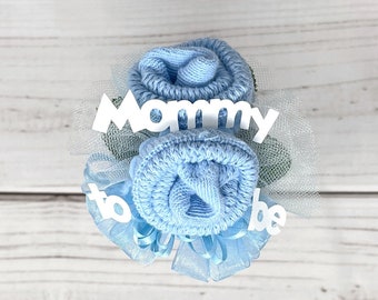 Baby Boy Shower Sock Corsage-Mommy to be Baby Shower Corsage-Grandma to be-Were Expecting Baby Shower Decorations.