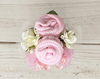 Baby Sock Corsage-Baby Shower Corsage-Grandma to be Gift-Were Expecting-First Time Mom Gift-Expecting Mom Gift-Great Grandma Gift.