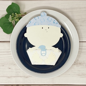 Baby Boy Baby Shower Napkins-Boy Baby Shower Decorations-Baby Shower Favor-Blue Baby Napkins-Baby Shower Welcome-Custom Napkins.