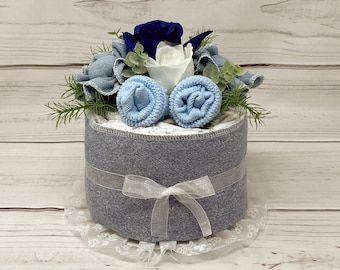Diaper Cake Cowboy Baby Shower Decorations Boy-Baby Shower Brunch Table Centerpiece-Baby Sprinkle Expecting Mom Gift-Pregnant Sister Gift.