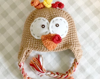 Babies First Thanksgiving Crochet Baby Hat-First Thanksgiving Boy Turkey Crochet Hat-Winter Hat-Expecting Mom Gift-New Parents Gift.