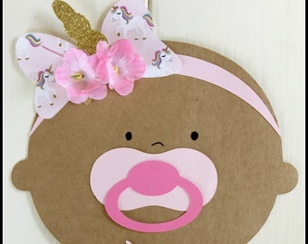 PK 2 Hip Hip Hooray un nuevo bebé niña ADORNO TOPPER PARA TARJETAS