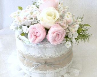 baby girl diaper cakes for baby showers