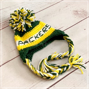 Green Bay Packers Baby Hat, Baby Shower Gifts, Baby Photo Prop, Green ...