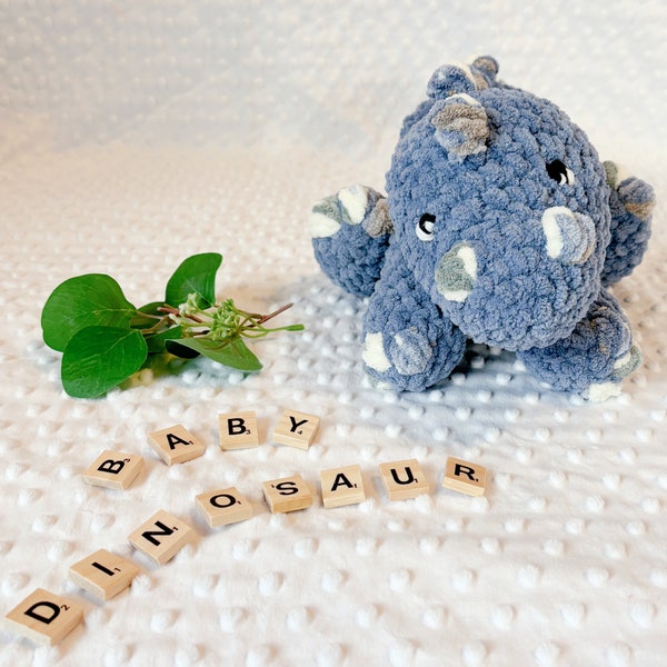 Dinosaur Plush-Crochet Plushie-Handmade Crochet Dinosaur Baby Shower Gift-Amigurumi Animals Expecting Mom Gift-Toddler Toys 2 Year Old.