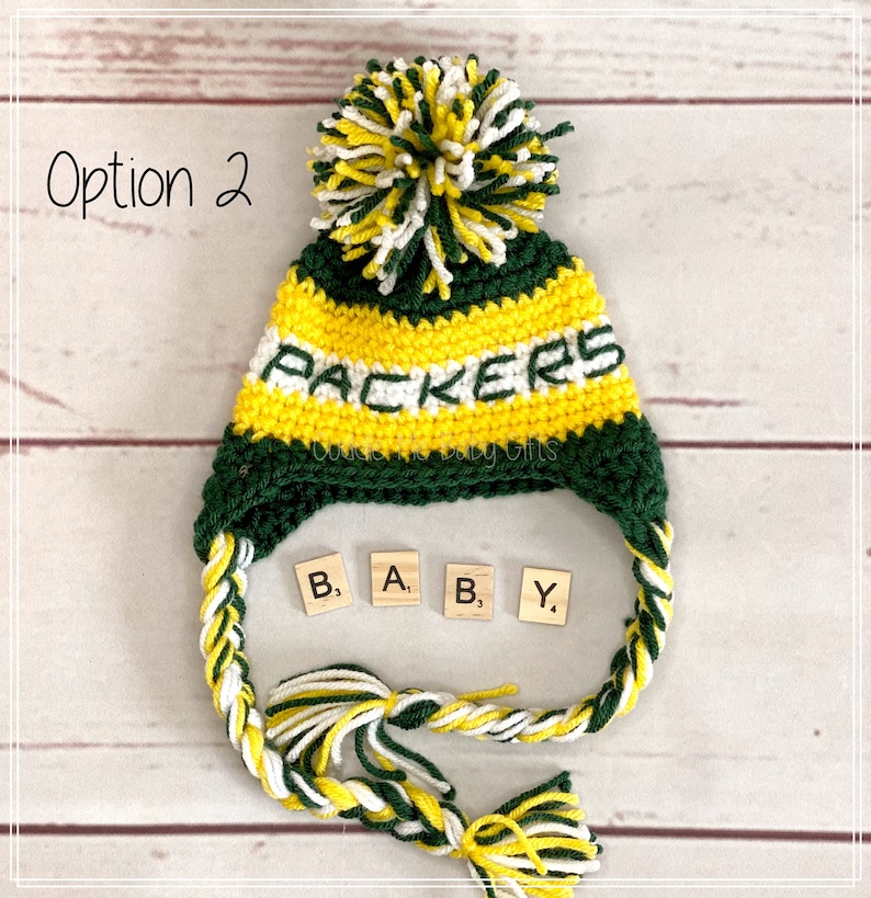 Green Bay Packers Baby Hat, Baby Shower Gifts, Baby Photo Prop, Green Bay Packers, Baby Winter Hat, Football Hat, Football Photo Prop. image 3