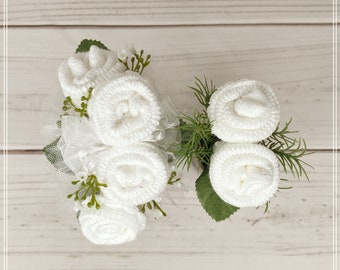 Baby Sock Corsage and Boutonniere Set, Baby Shower Gift