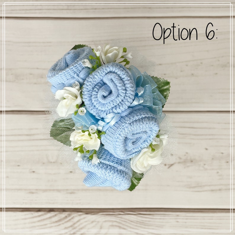 Baby Shower Corsage-Mommy to be Baby Shower Corsage-Grandma to be Newborn Baby Sock Corsage-Were Expecting Baby Shower Decorations. Option 6