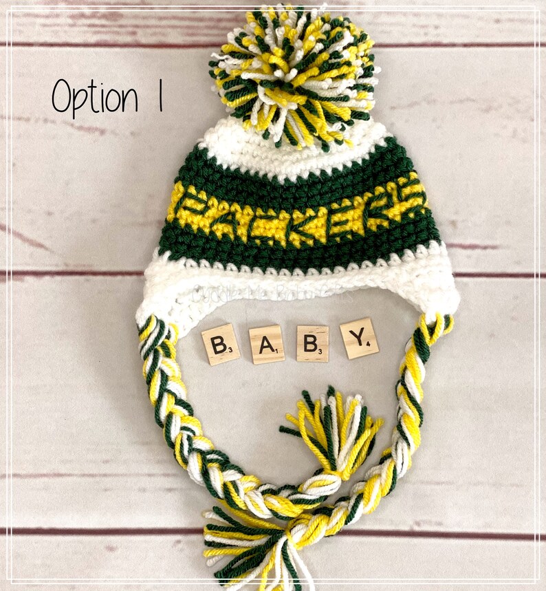 Green Bay Packers Baby Hat, Baby Shower Gifts, Baby Photo Prop, Green Bay Packers, Baby Winter Hat, Football Hat, Football Photo Prop. image 2