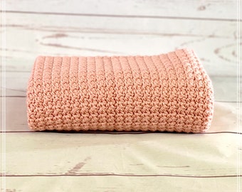 Clay Boho Crochet Baby Blanket-Custom Baby Blanket-Baby Girl Gift-Girl Nursery Decor-Expecting Mom Gift-New Parents Gift-Postpartum Gift.