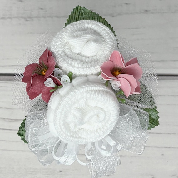Baby Shower Corsage-baby Sock Corsage-little Wildflower Baby in