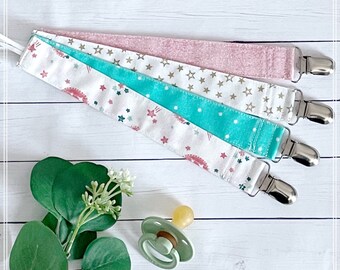 Twinkle Pacifier Clip Set-Little Star Binky Clip-Paci Clip-Dummy Clip- Soother Clip-Expecting Mom Gift-Pregnant Sister Gift-Postpartum Gift.