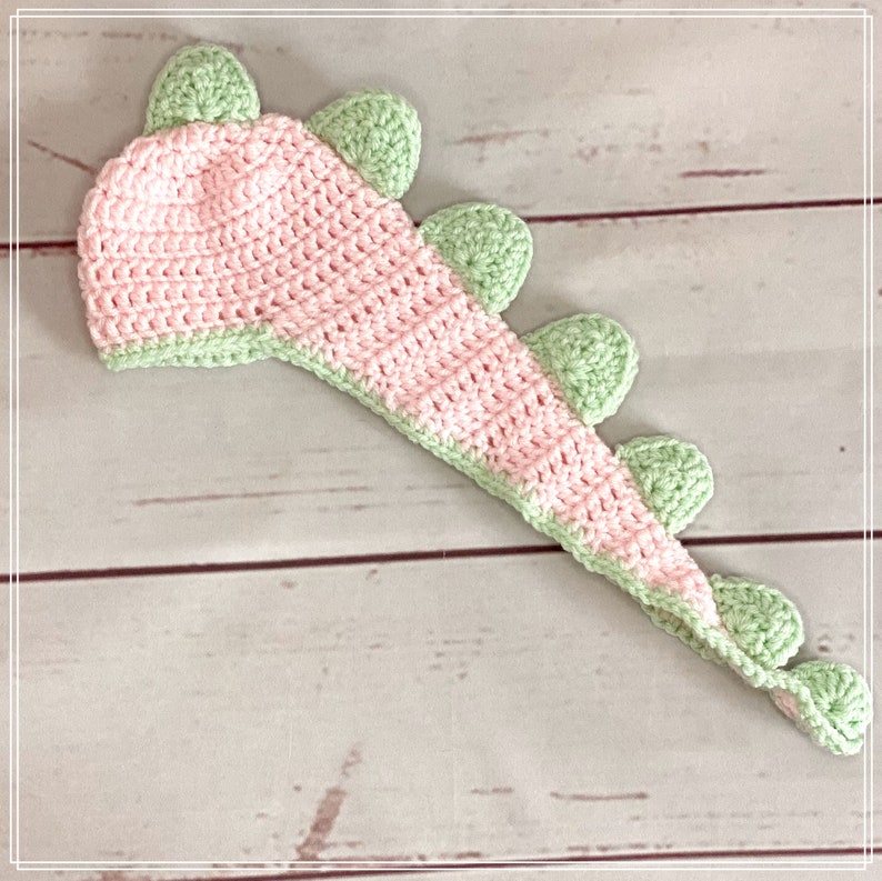 Crochet Dinosaur Baby Hat, Baby Girl Dinosaur Hat, Baby Boy Dinosaur Hat, Newborn Photo Prop, Baby Shower Gift, Dinosaur Photo Prop. image 6