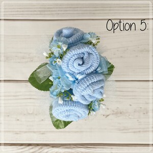 Baby Shower Corsage-Mommy to be Baby Shower Corsage-Grandma to be Newborn Baby Sock Corsage-Were Expecting Baby Shower Decorations. image 7