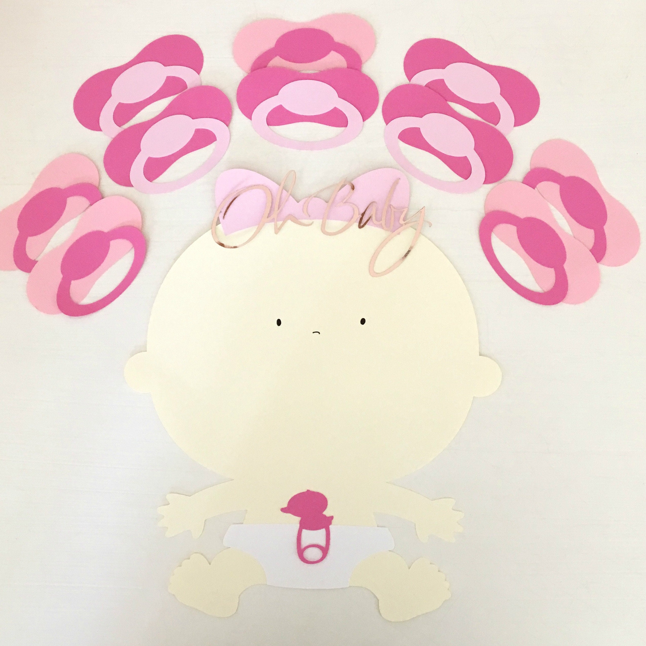 Baby Shower Game Pacifier Game Pin the Pacifier Game Baby Etsy