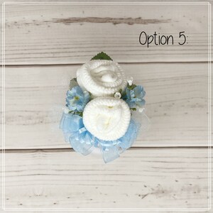 Baby Sock Corsage-Baby Shower Corsage-Baby Shower Gift-Baby Shower Decor-Mom to be Pin-Baby Shower Pin-Grandma to be Pin-New Mom Gift. image 7