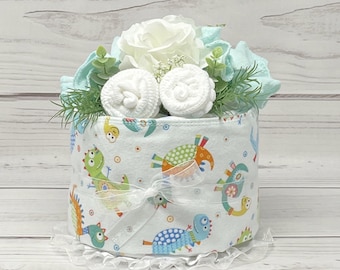 Dragon Diaper Cake Boy Baby Shower Table Centerpiece-Diaper Raffle Expecting Mom Gift-Unique Baby Gift for Expecting Parents.