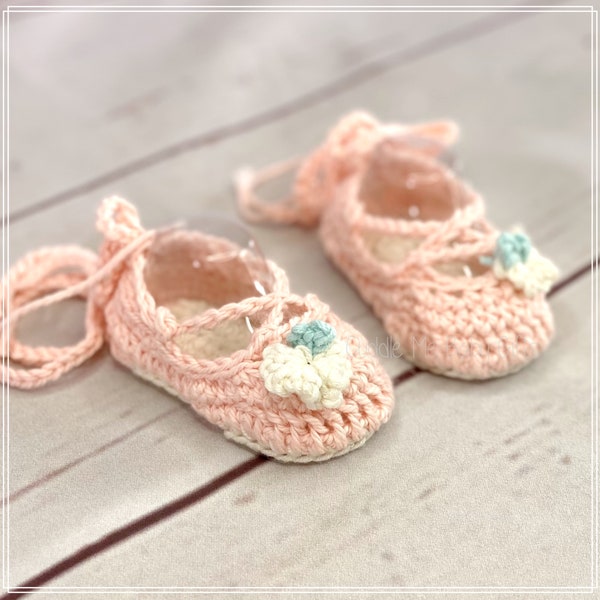 Baby Ballet Slippers, Custom Baby Shoes, Crochet Baby Shoes, Baby Ballet Shoes, Newborn Photo Prop, Baby Shower Gift, Expecting Mom Gift.