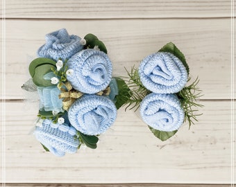 Baby Sock Corsage-Mommy to be Baby Shower Corsage-Grandma to be-Were Expecting Baby Shower Decorations.