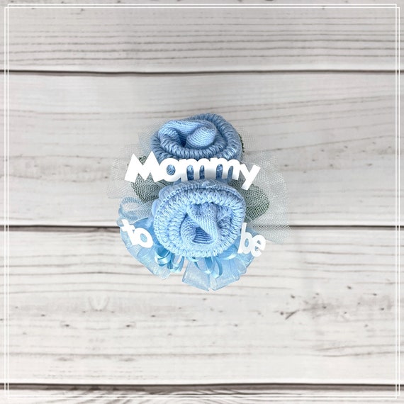 Baby Boy Shower Sock Corsage: Mommy-to-Be Corsage