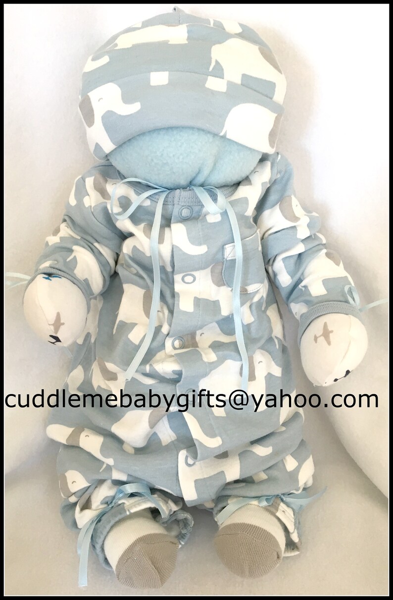 Baby Shower Gift Cuddle Me Babies are babies that are made of all baby items Baby Shower decoration Baby Boy Shower. image 5