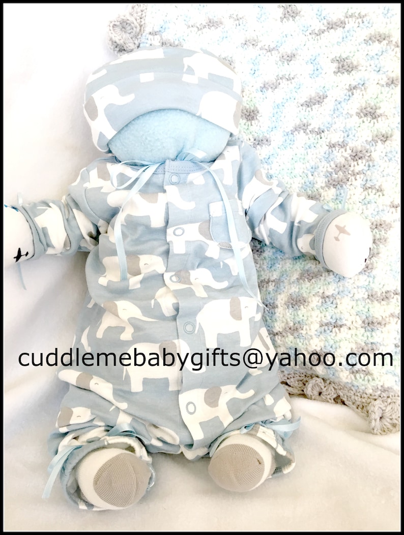 Baby Shower Gift Cuddle Me Babies are babies that are made of all baby items Baby Shower decoration Baby Boy Shower. image 10