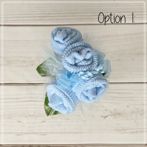 Baby Shower Corsage-Mommy to be Baby Shower Corsage-Grandma to be Newborn Baby Sock Corsage-Were Expecting Baby Shower Decorations. image 3