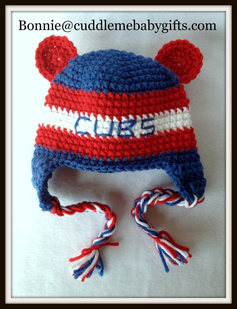 Cubs Crochet Baby Hat Photo Prop Baby Shower Gift Chicago Baby Etsy Cubs Crochet Baby Hat Photo Prop Baby Shower Gift Chicago Baby Etsy