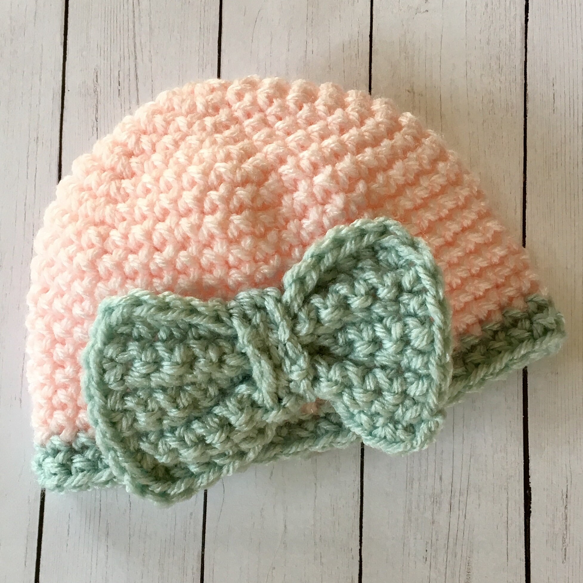 Crochet Baby Girl Beanie Baby Shower Gift-Crochet Baby Hat-New | Etsy