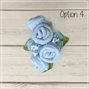 Baby Shower Corsage-Mommy to be Baby Shower Corsage-Grandma to be Newborn Baby Sock Corsage-Were Expecting Baby Shower Decorations. Option 4