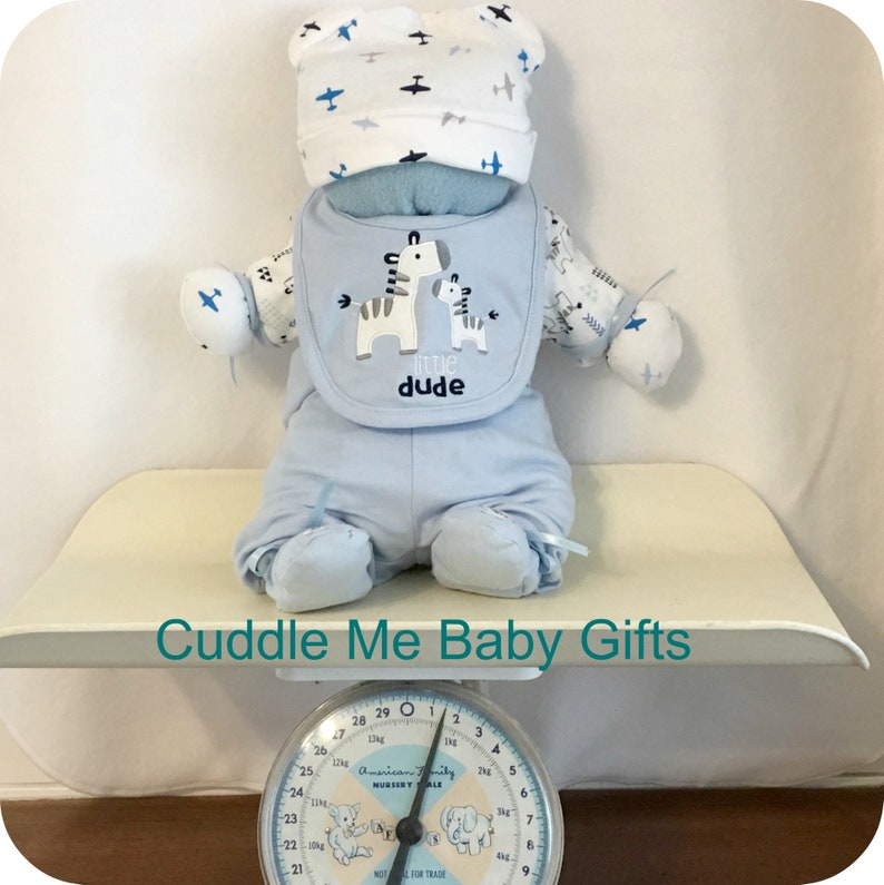 Baby Shower Gift Cuddle Me Babies are babies that are made of all baby items Baby Shower decoration Baby Boy Shower. image 9