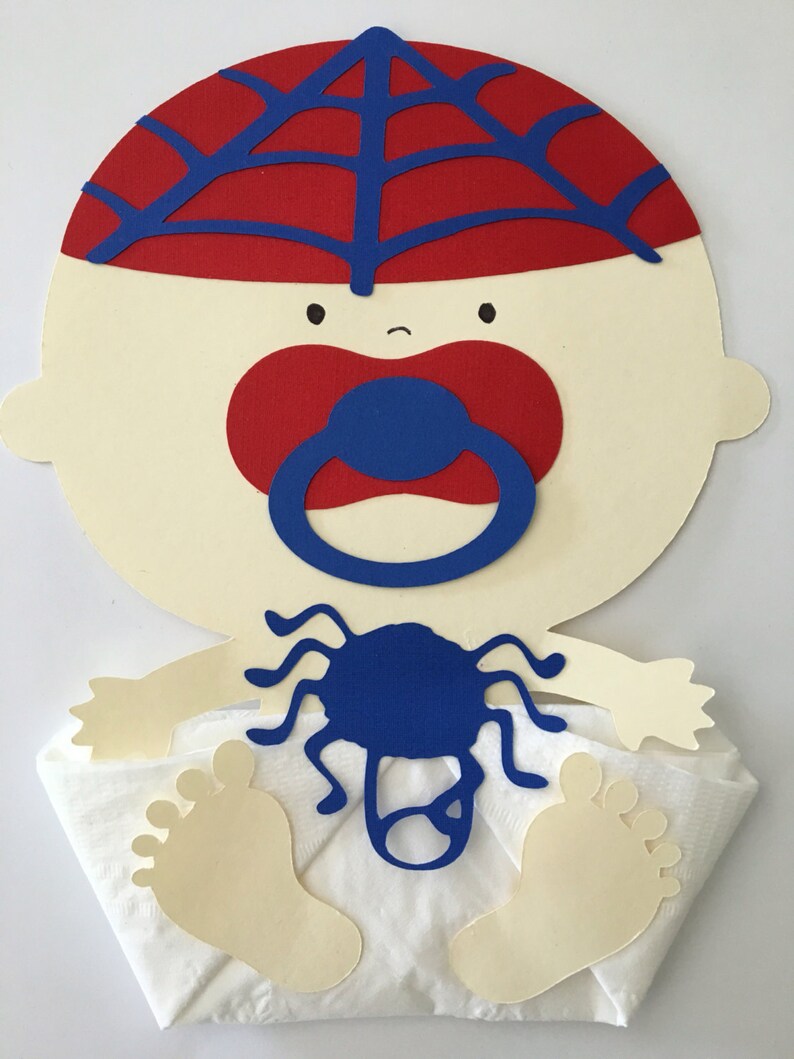 Baby Shower Napkins Spiderman Baby Shower Napkins Baby Shower Etsy