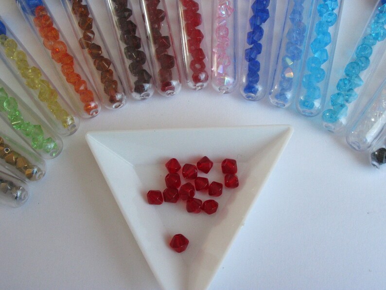 Lot of 16 tubes of pearl tops 6mm synthetic assorted colors