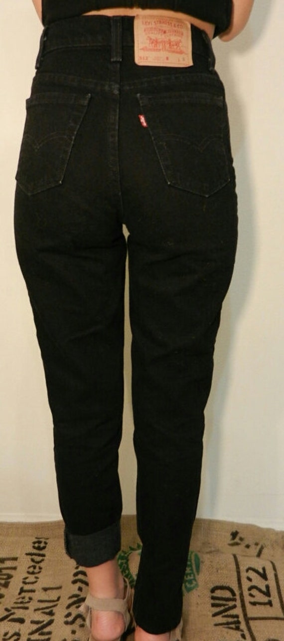 LEVI'S HIGH WAIST Vintage Jeans Black Denim Wash … - image 2