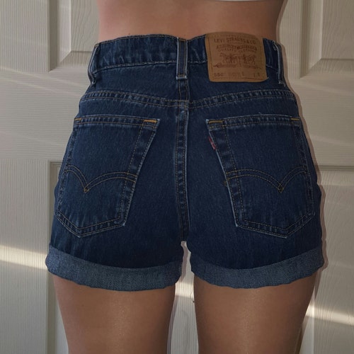 LEVI'S HIGH WAIST Vintage Jean Denim Cuffed Shorts - Etsy Ireland