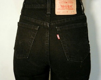 LEVI'S HIGH WAIST Vintage Jeans Black Denim Wash Gift - Etsy