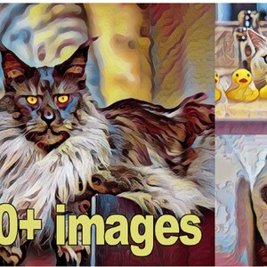 Kattenkunst om te downloaden - 50 afbeeldingen, kat clipart SVG download instant download afdrukbare kattenkunst