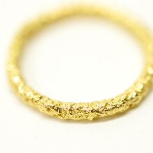 10 - 14 - 18 carats yellow, white or pink gold ring, organic texture, gold ring, wedding band, unisex simple ring, thin stackable ring