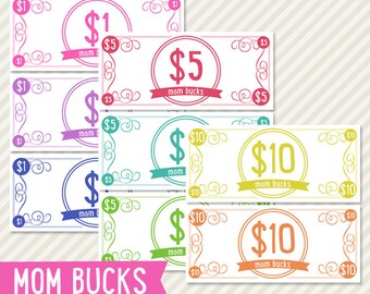 Behavior Bucks Printable // JPEG File // Instant Download // | Etsy