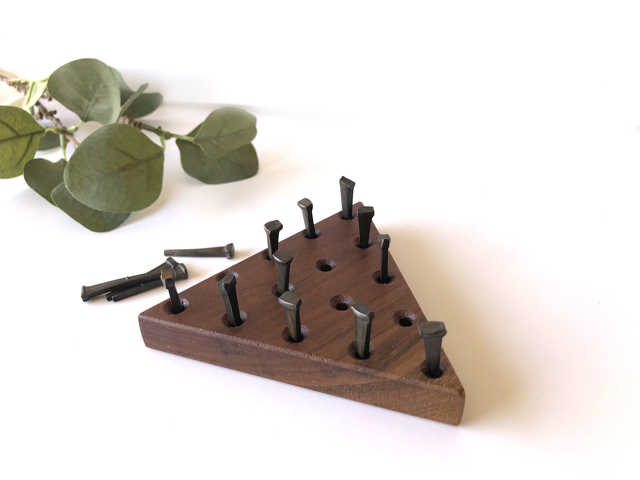 Buy Online Winmaarc Handmade Wooden Peg Solitaire Board Game, Mini Teaser  Board Games -  577693