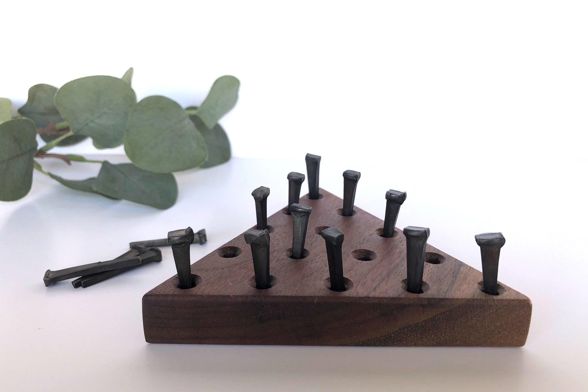 Triangle Peg Solitaire Game - Last Man Standing - Cracker Barrel Game - Hygge Teen Gift - Father&#39;s Day Modern Gift  - Corporate