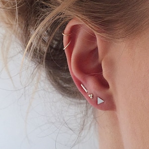Mismatched Stud Earring Set Mix and Match Earrings Sterling Silver Stud Earrings Simple Earrings Minimal Earrings Eco Friendly Etsy