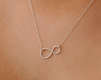 Infinity Halskette, Sterling Silber Halskette, Eternity Halskette, Geschenk für Freundin, Infinity Symbol, Infinity Schmuck, Ausgefallener Schmuck