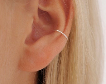 Silver Conch Piercing | Gold Conch hoop | Conch Hoop | Delicate Conch Piercing | Thin Conch Hoop | Hammered Conch Hoop |