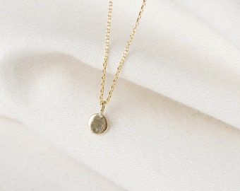 Gold Dot Necklace | 9ct Gold Pendant | Bridesmaid jewellery | Delicate Pendant | Minimal Necklaces | Everyday Jewellery | Solid Gold Jewelry