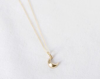 9ct Gold Moon - Etsy UK