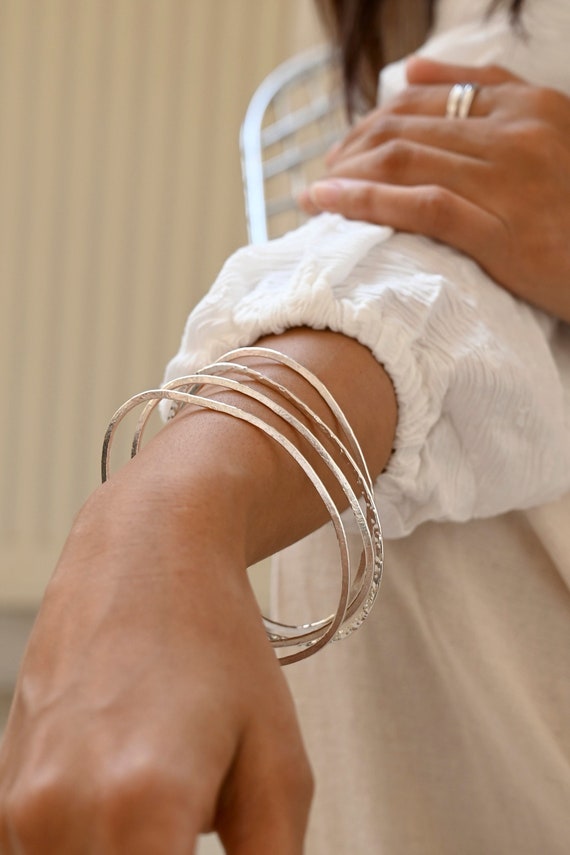 Sterling Silver Hammered Hand Formed Oval Bangle Hammered Textured Bracelet Statement Bracelet Minimal Bangle One of A Kind Bangle Etsy Australia