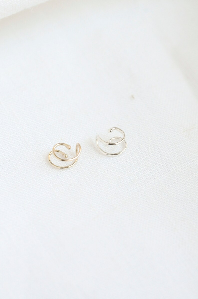 Gold Plated Ball Cuff Earrings In Sterling Silver & Odm Gold Plated Ball Cuff Earrings In Sterling Silver & Odm